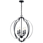 KICHLER 42138BK Voleta 26.25" 4 Light Foyer Pendant Black