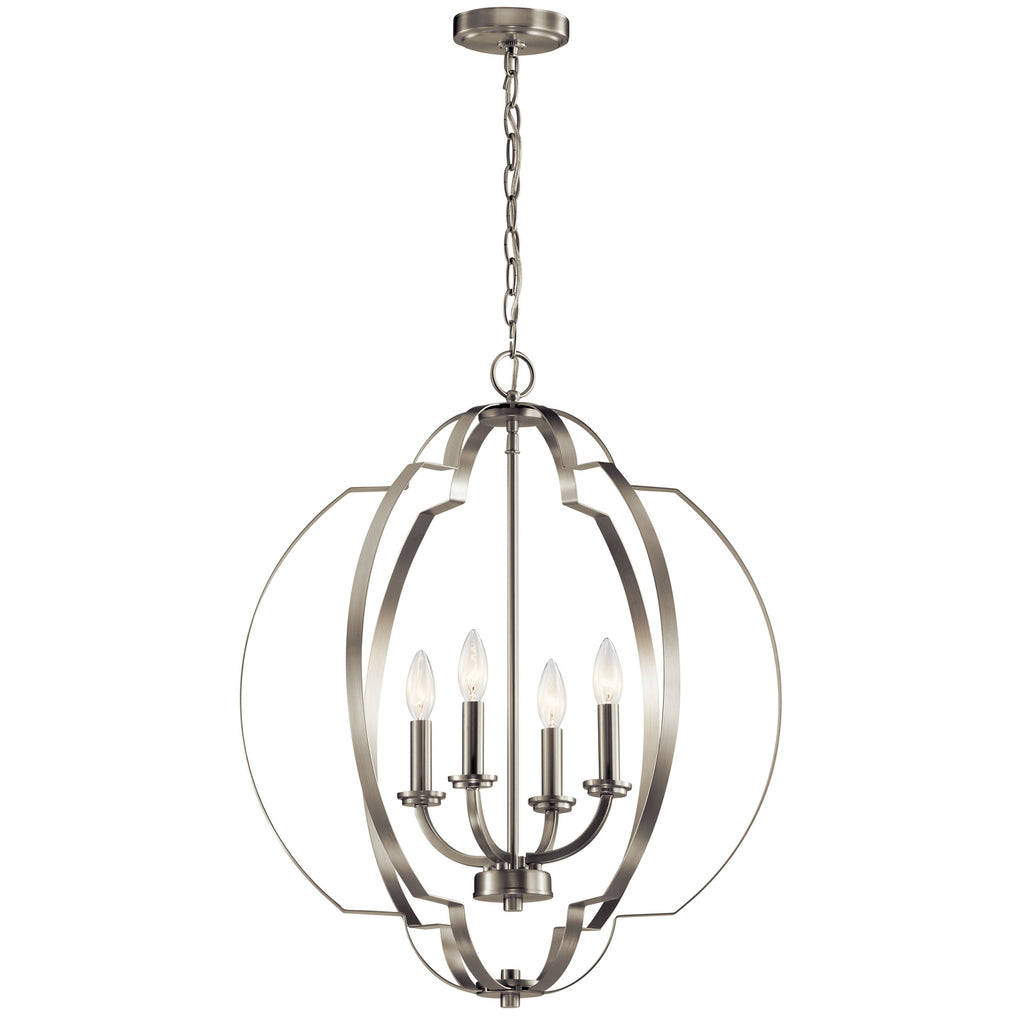 KICHLER 42138NI Voleta 26.25" 4 Light Foyer Pendant Brushed Nickel