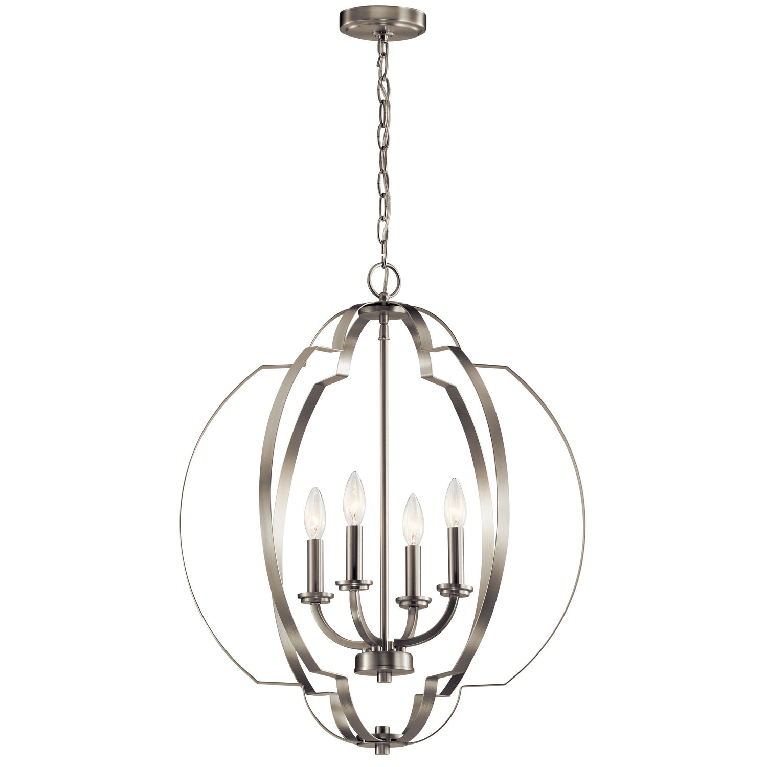 KICHLER 42138NI Voleta 26.25" 4 Light Foyer Pendant Brushed Nickel