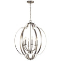 KICHLER 42139NI Voleta 27.75" 6 Light Foyer Chandelier Brushed Nickel