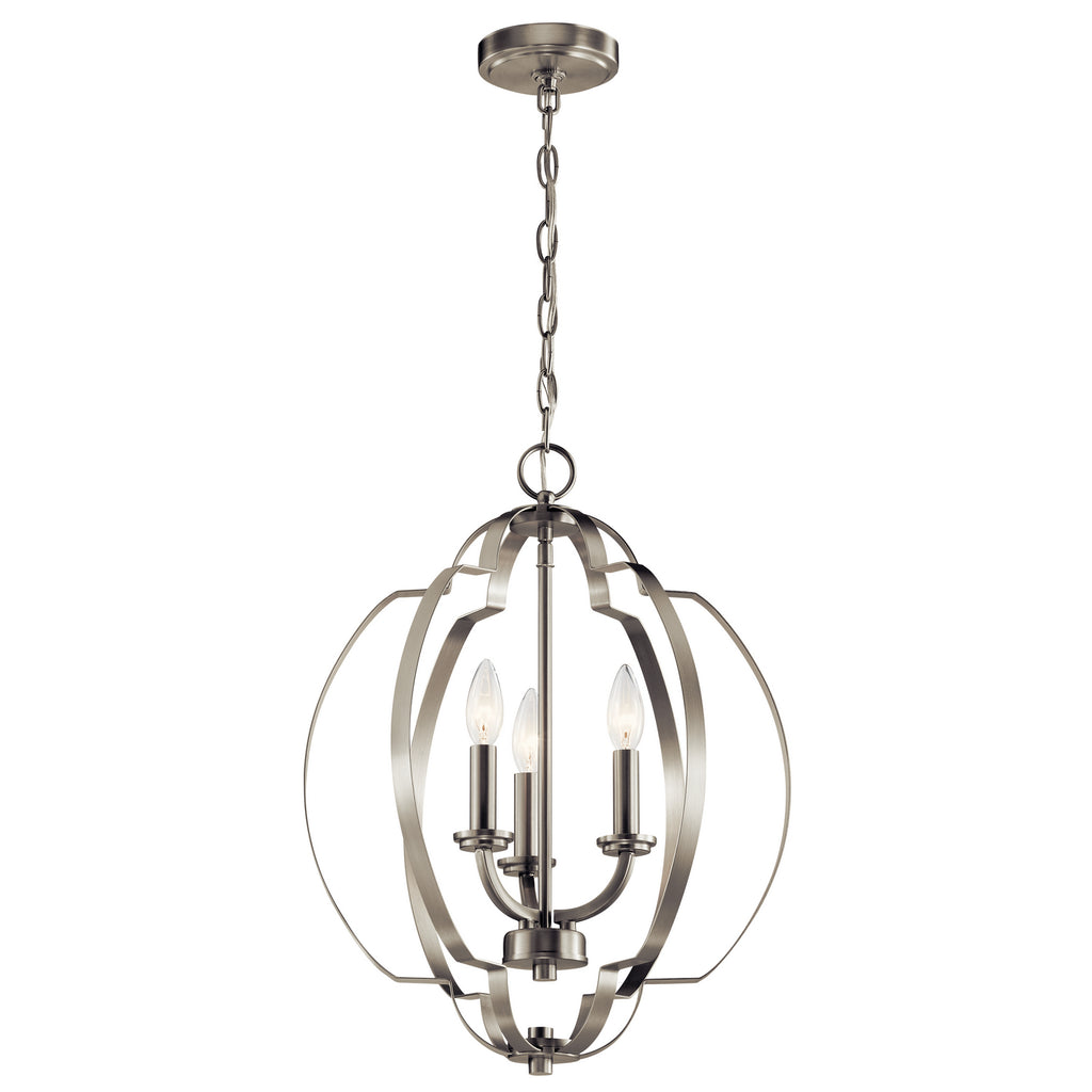 KICHLER 42140NI Voleta 20.75" 3 Light Pendant Brushed Nickel