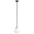 KICHLER 42167OZWH Everly One Light Mini Pendant Olde Bronze