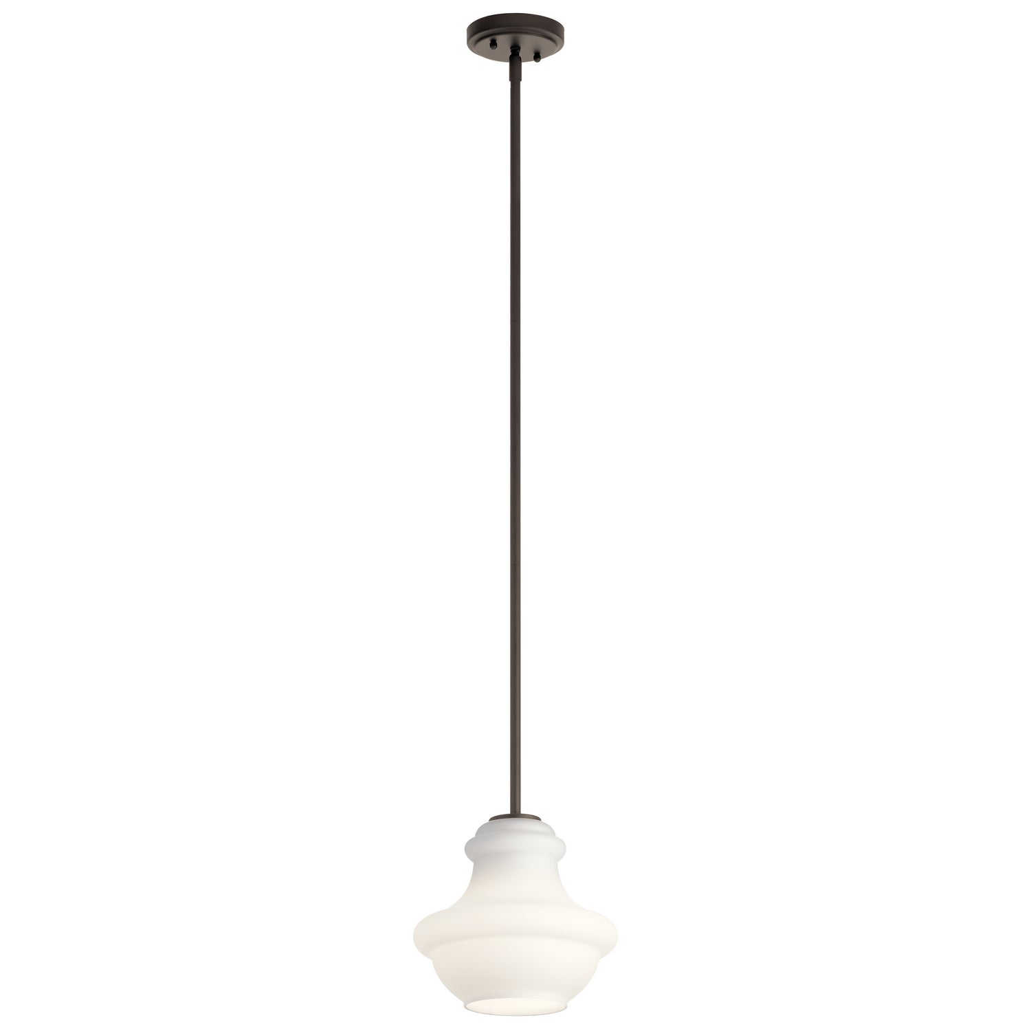 KICHLER 42167Ozwh Everly One Light Mini Pendant Olde Bronze