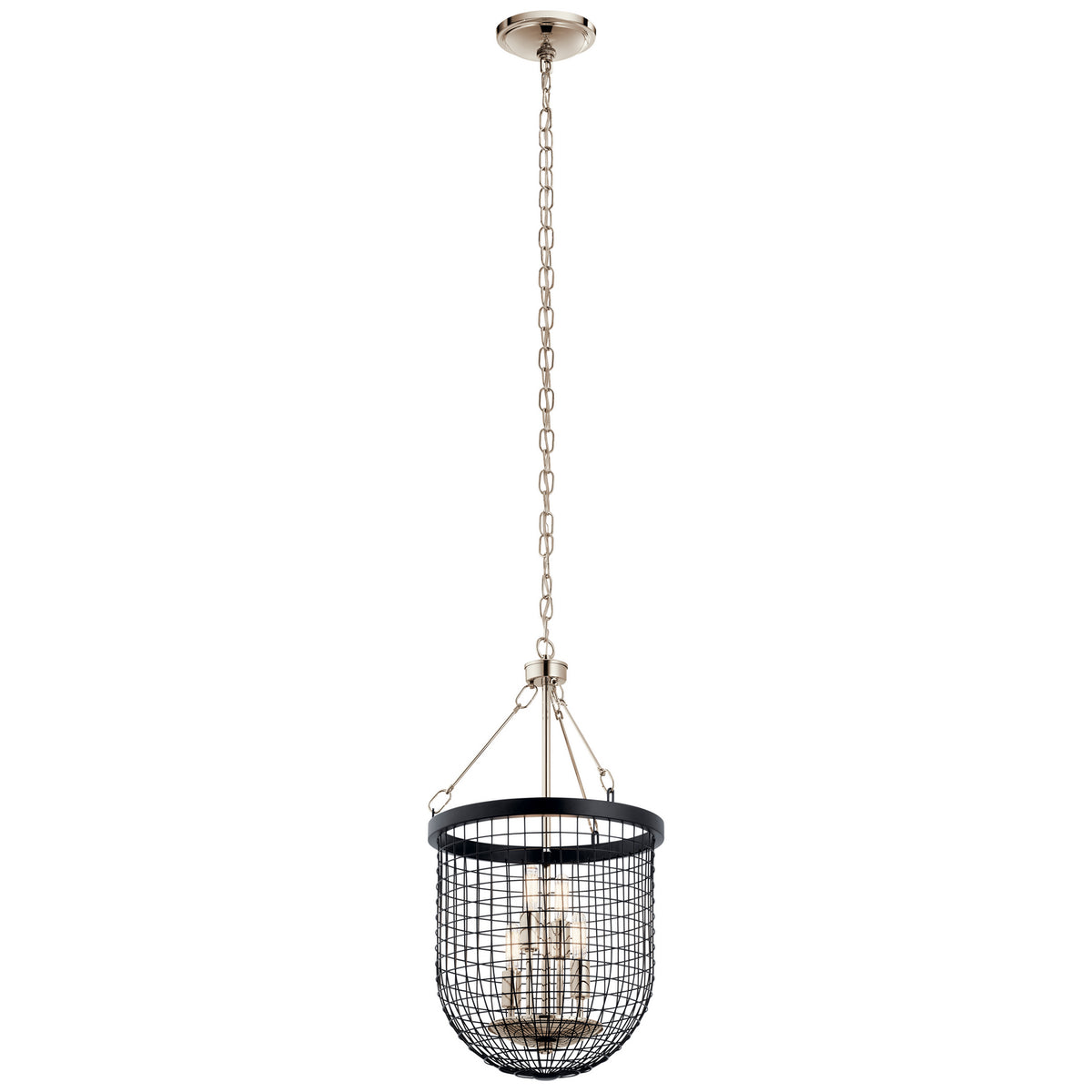 KICHLER 42375BK Byatt Four Light Pendant Black