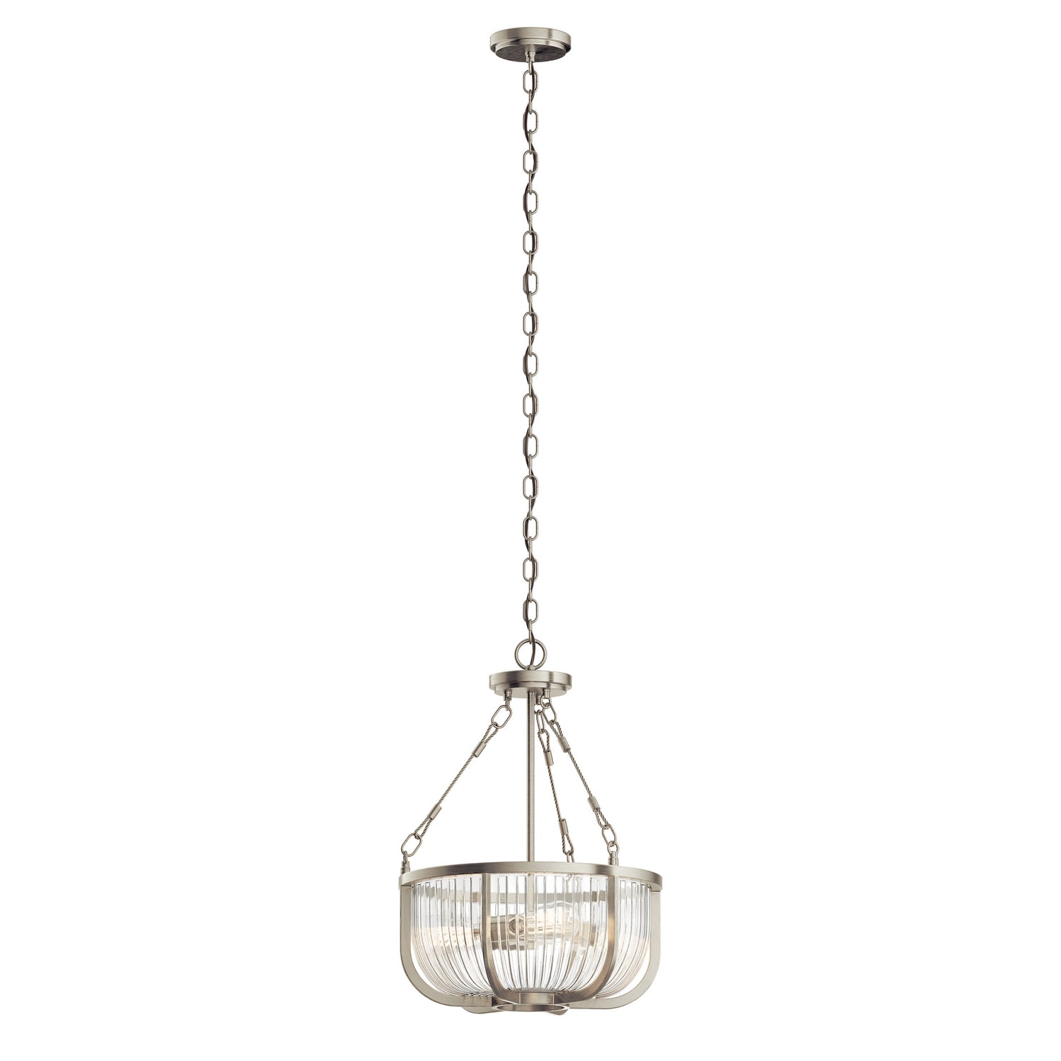 KICHLER 42389Ni Roux Three Light Pendant Brushed Nickel