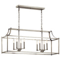 KICHLER 42497NI Morrigan 40" 8 Light Linear Chandelier Brushed Nickel