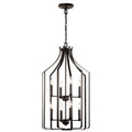 KICHLER 42498OZ Morrigan 19" 8 Light Foyer Chandelier Olde Bronze
