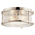 KICHLER 42910PN Ashland Bay 12" 2 Light Flush Mount Polished Nickel