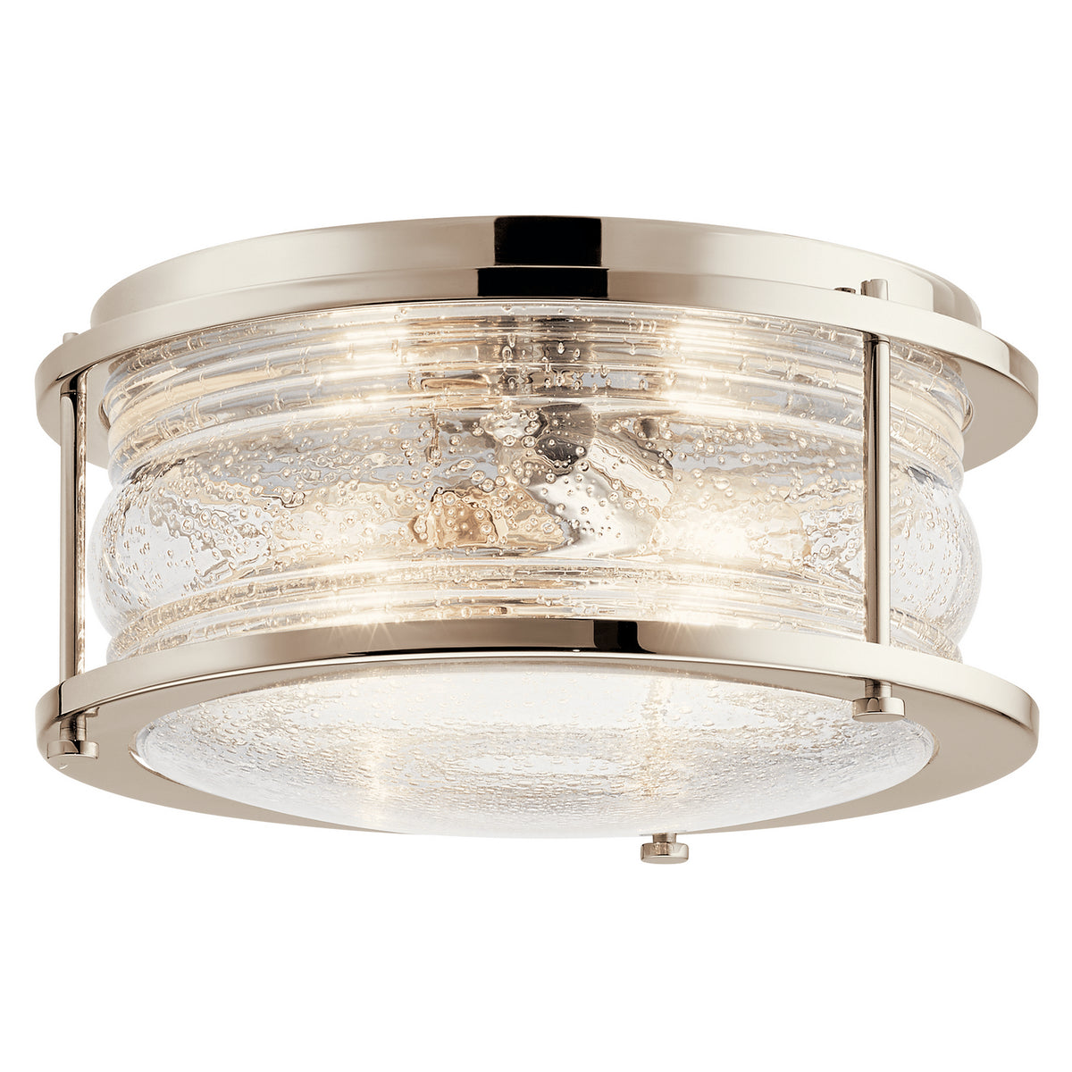 KICHLER 42910PN Ashland Bay 12" 2 Light Flush Mount Polished Nickel