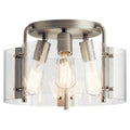 KICHLER 42954NI Thoreau 14" 3 Light Semi Flush Brushed Nickel