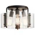 KICHLER 42954OZ Thoreau Three Light Semi Flush Mount Olde Bronze