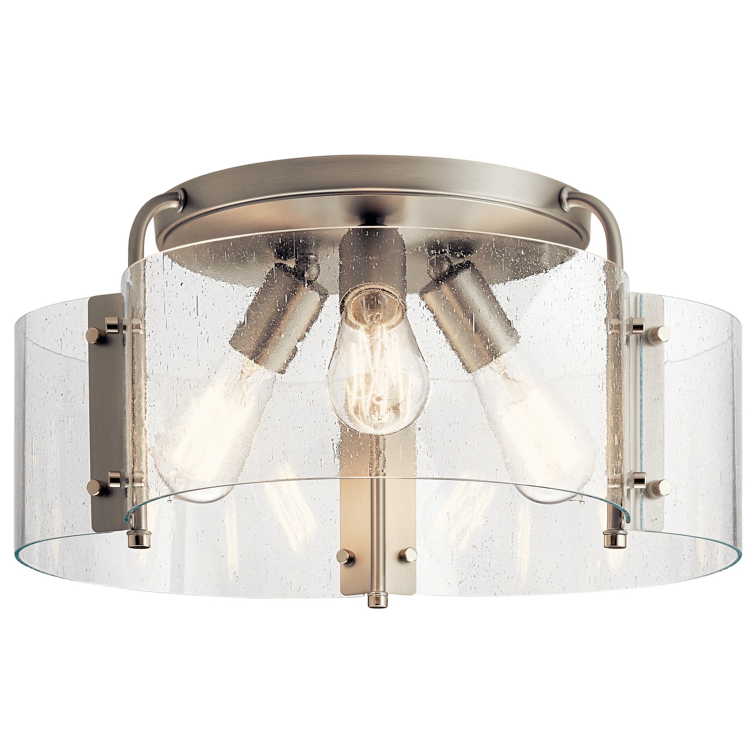 KICHLER 42955NI Thoreau 18" 3 Light Semi Flush Brushed Nickel