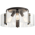 KICHLER 42955OZ Thoreau 18" 3 Light Semi Flush Olde Bronze