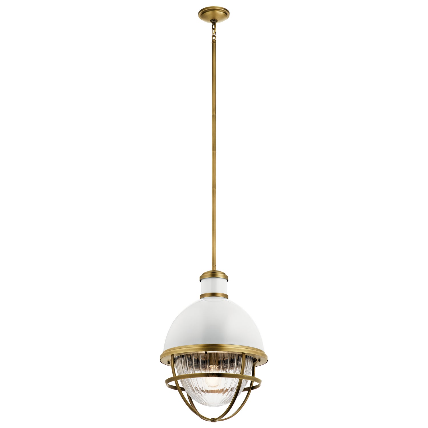 KICHLER 43012Nbr Tollis One Light Foyer Pendant Natural Brass