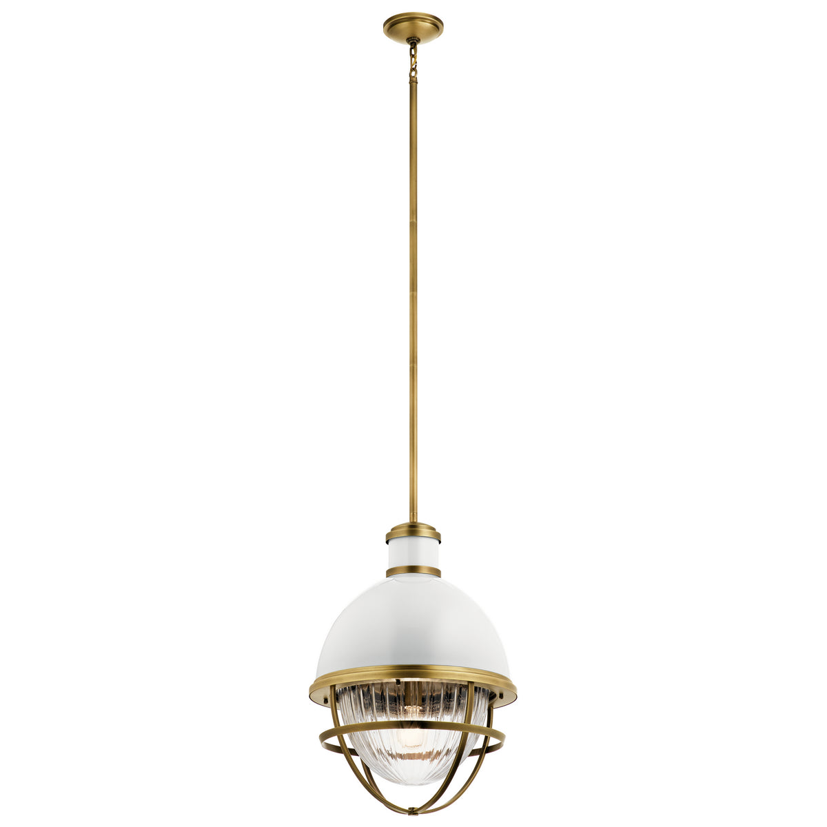 KICHLER 43012NBR Tollis One Light Foyer Pendant Natural Brass