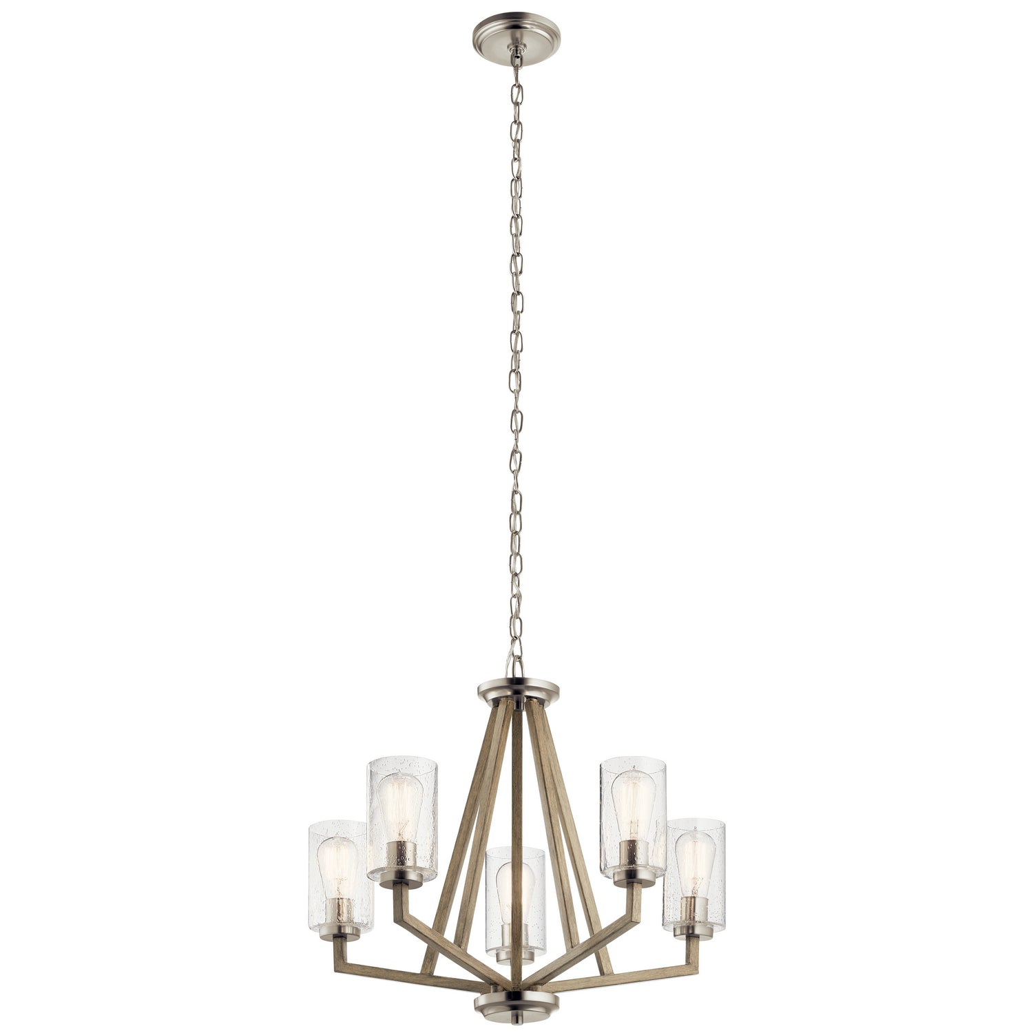 KICHLER 43035DAG Deryn 21" 5 Light Chandelier Distressed Antique Grey