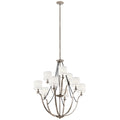 KICHLER 43534CLP Thisbe Nine Light Chandelier Classic Pewter