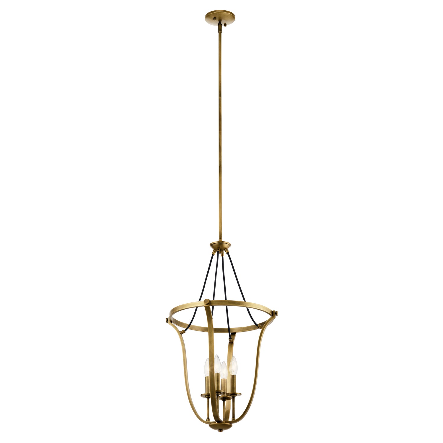KICHLER 43535NBR Thisbe 29.25" 4 Light Foyer Pendant Natural Brass