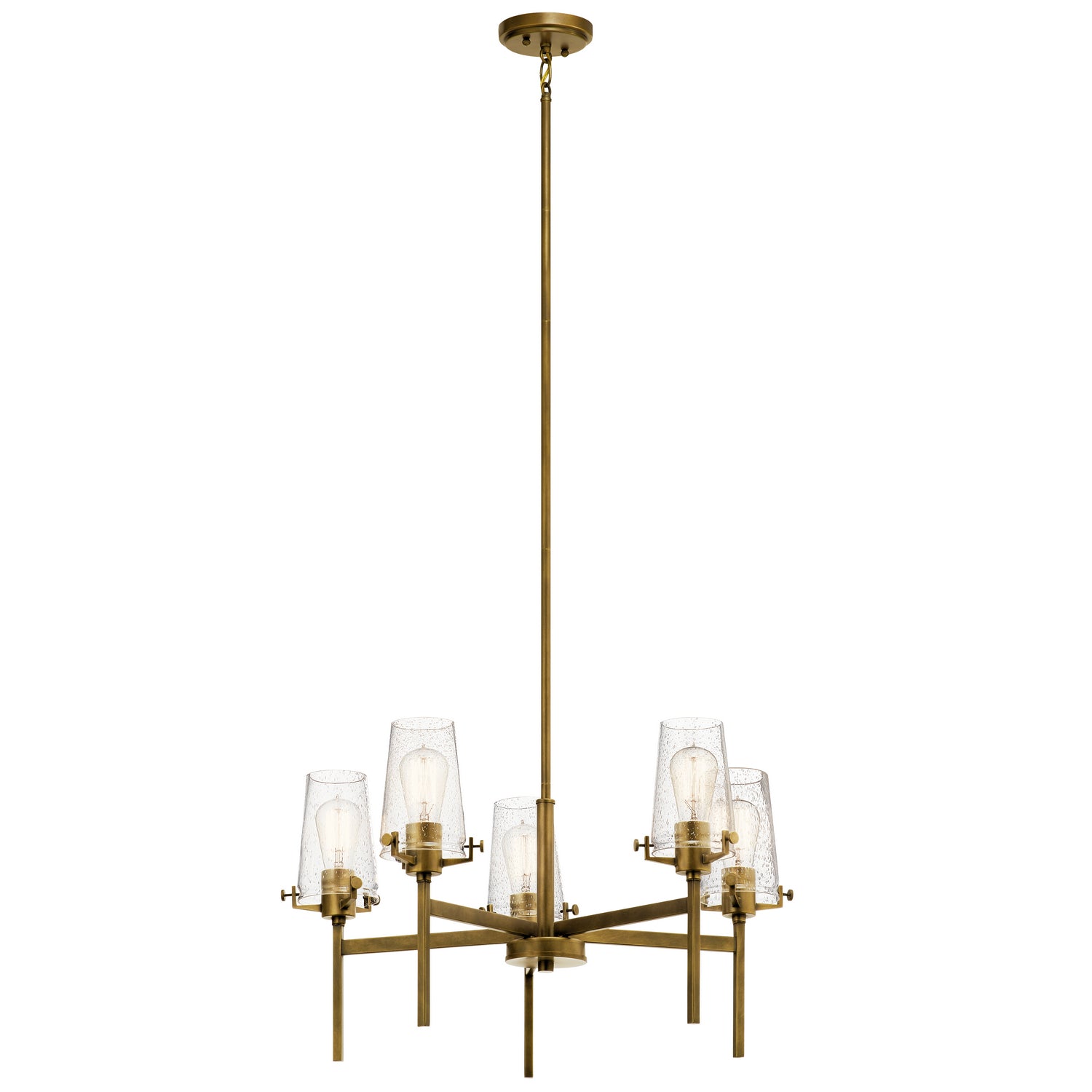 KICHLER 43694NBR Alton 27" 5 Light Chandelier Natural Brass