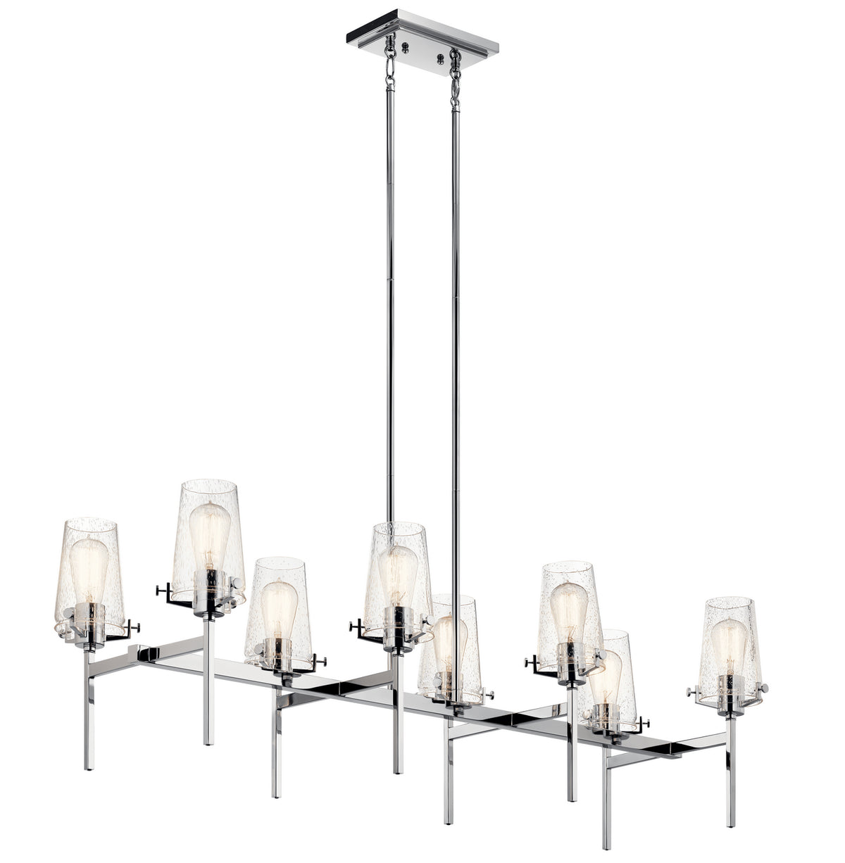 KICHLER 43696CH Alton Eight Light Linear Chandelier Chrome