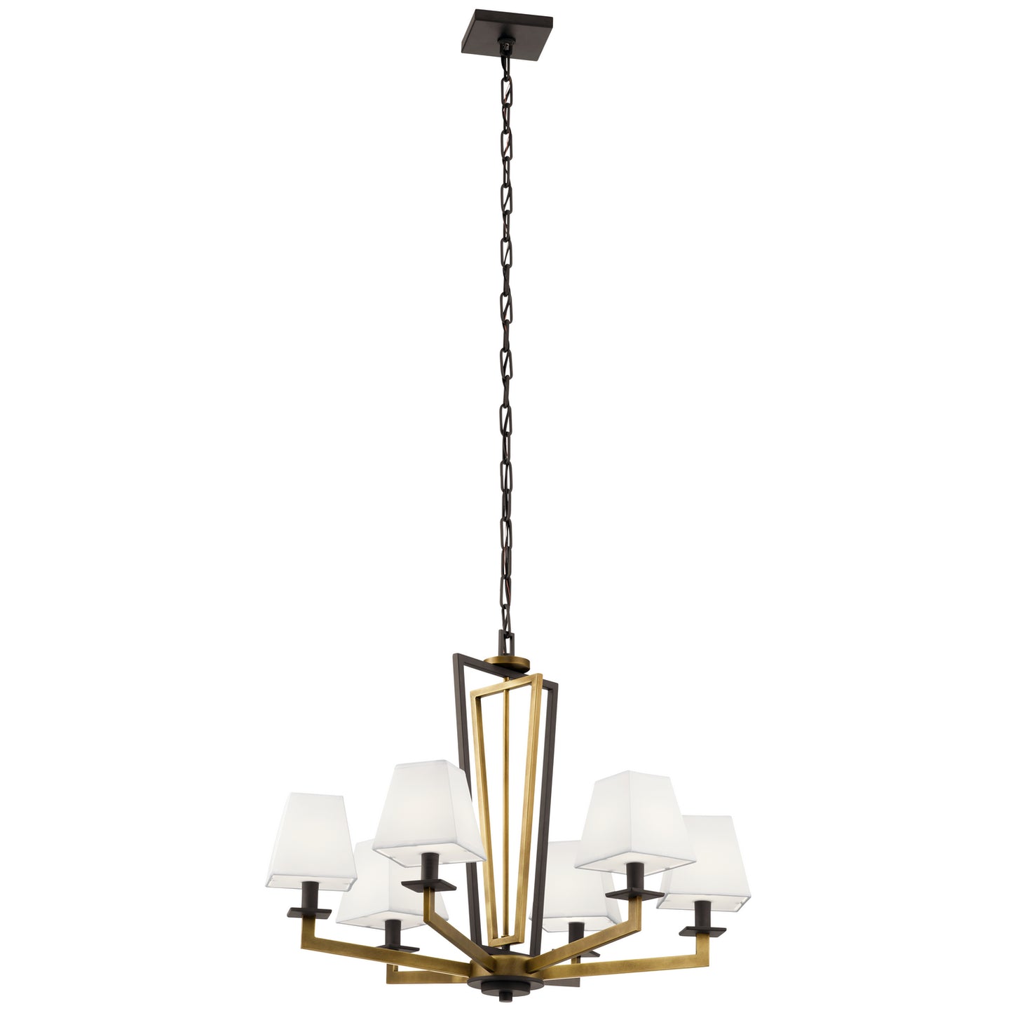 KICHLER 44022Nbr Dancar Six Light Chandelier Natural Brass