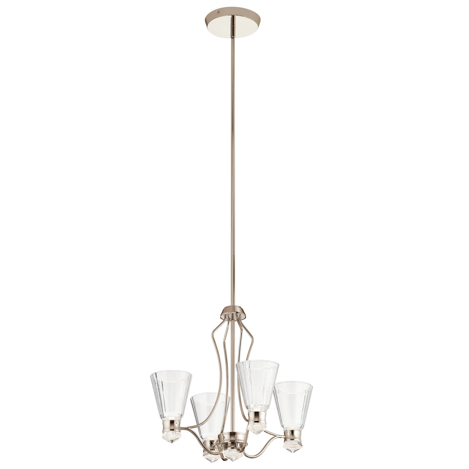 KICHLER 44353Pnled Kayva Led Chandelier Polished Nickel