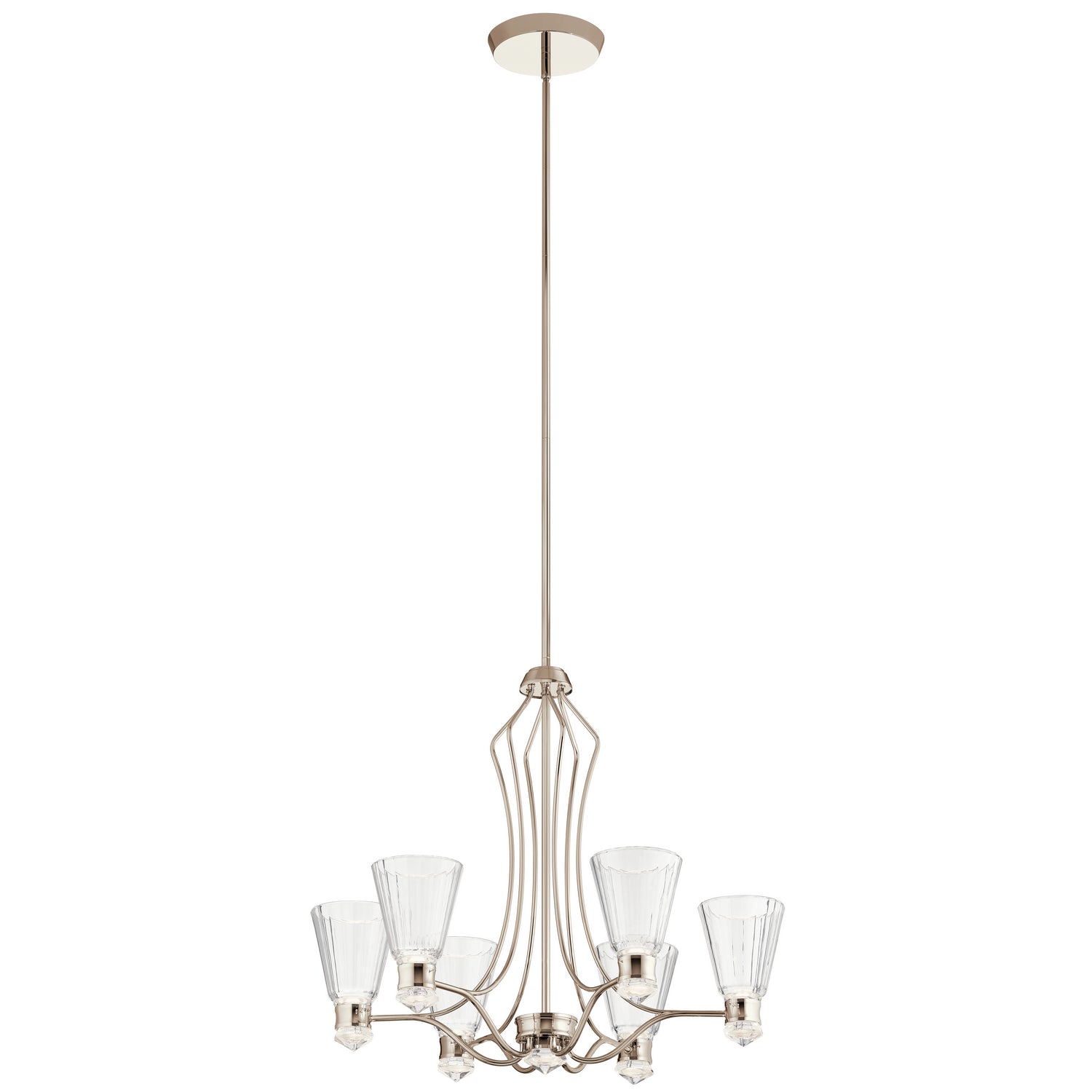 KICHLER 44354Pnled Kayva Led Chandelier Polished Nickel