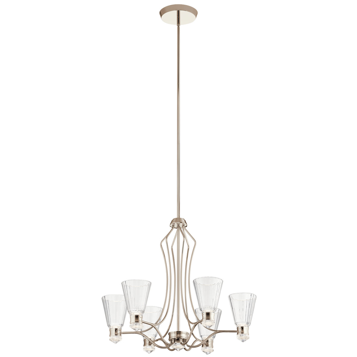 KICHLER 44354PNLED Kayva Led Chandelier Polished Nickel