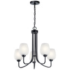 KICHLER 44377BK Valserrano 24.25" 5 Light Chandelier Black