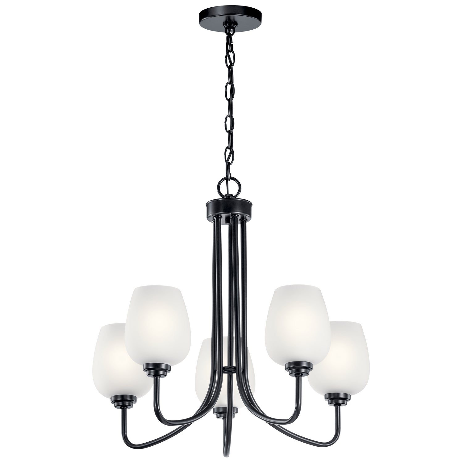 KICHLER 44377BK Valserrano 24.25" 5 Light Chandelier Black