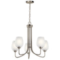 KICHLER 44377NI Valserrano 24.25" 5 Light Chandelier Brushed Nickel