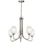 KICHLER 44377NI Valserrano 24.25" 5 Light Chandelier Brushed Nickel