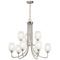 KICHLER 44378NI Valserrano 31.75" 9 Light 2 Tier Chandelier Brushed Nickel