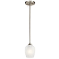 KICHLER 44380NI Valserrano 7.75" 1 Light Mini Pendant Brushed Nickel