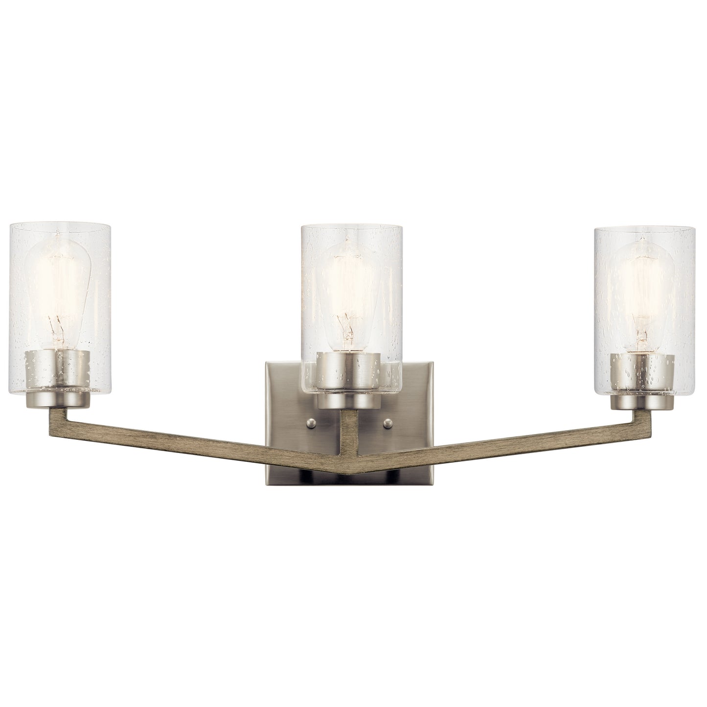 KICHLER 45034Dag Deryn Three Light Bath Distressed Antique Gray