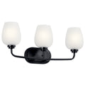 KICHLER 45129BK Valserrano 24" 3 Light Vanity Light Black