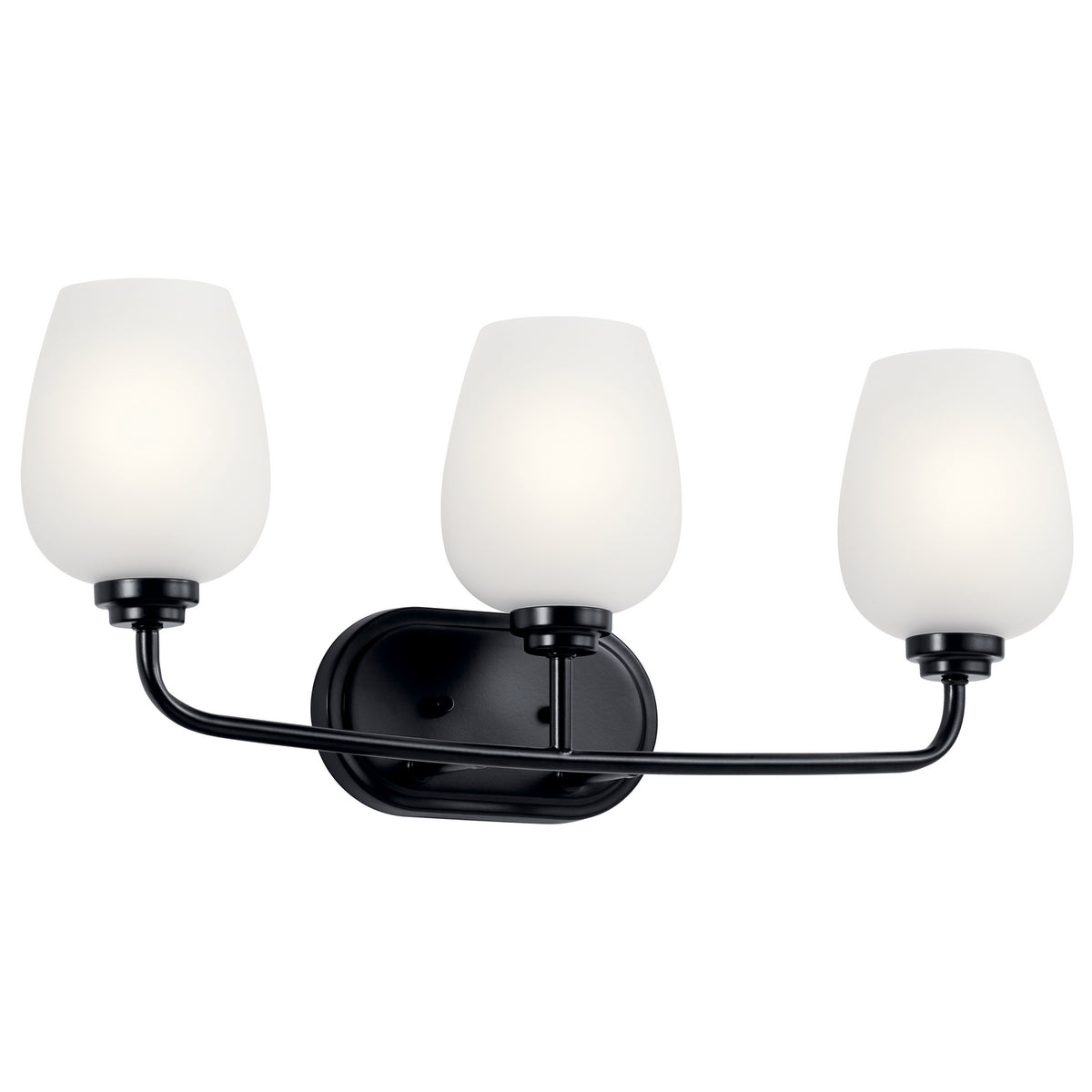 KICHLER 45129BK Valserrano 24" 3 Light Vanity Light Black