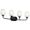KICHLER 45130BK Valserrano 33.5" 4 Light Vanity Light Black