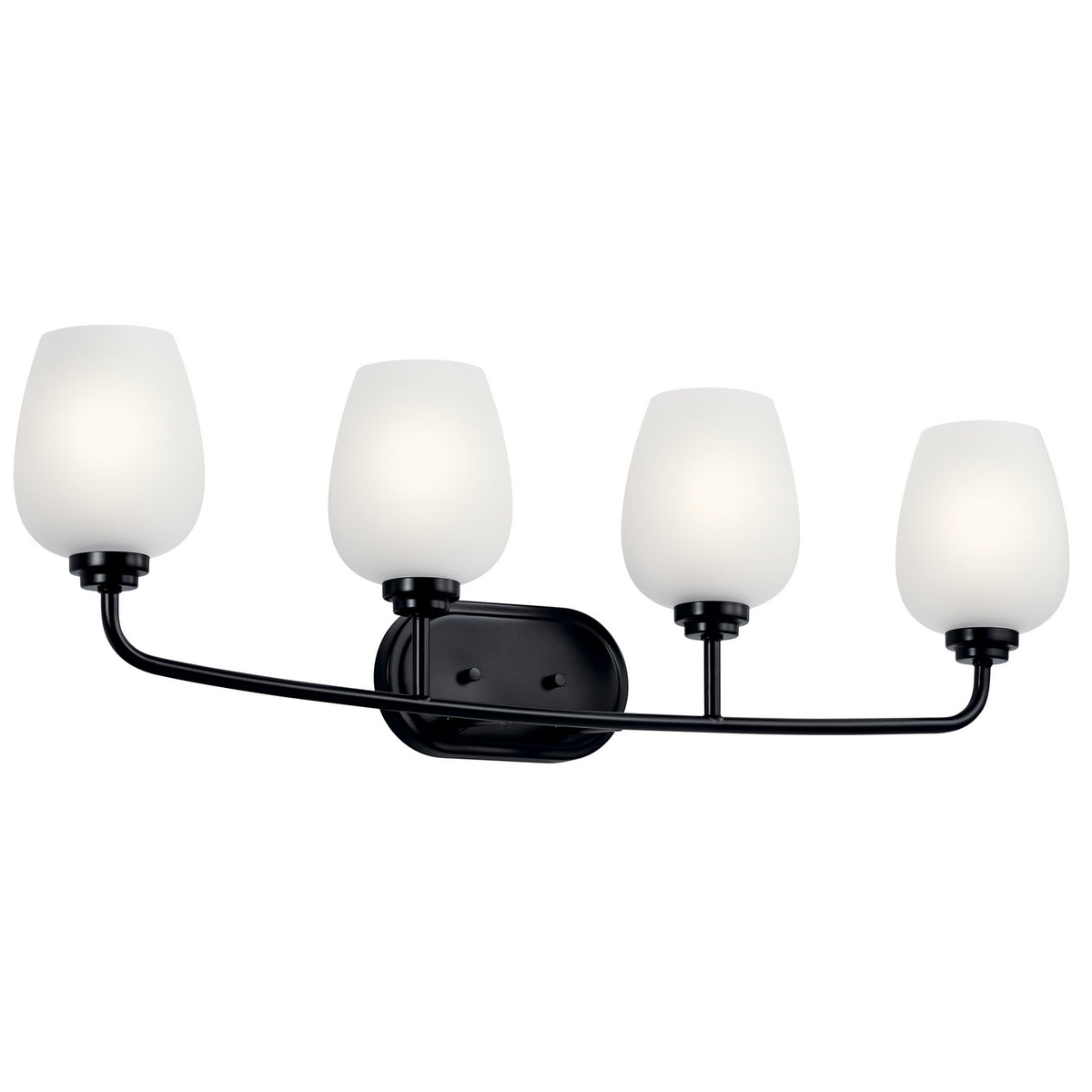 KICHLER 45130BK Valserrano 33.5" 4 Light Vanity Light Black