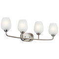 KICHLER 45130NI Valserrano 33.5" 4 Light Vanity Light Brushed Nickel