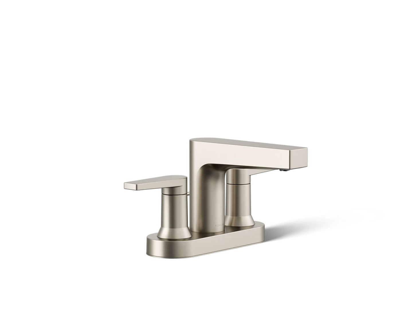 KOHLER K-97031-4-BN Taut Centerset Bathroom Sink Faucet, 1.2 Gpm In Vibrant Brushed Nickel