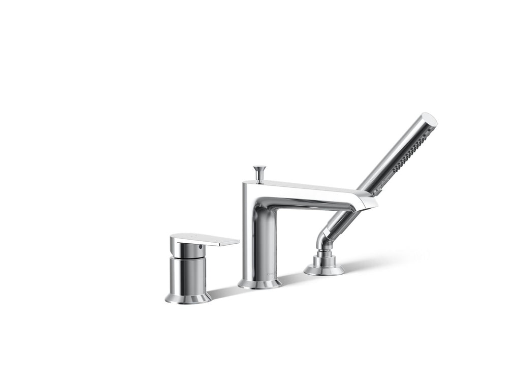 KOHLER K-97070-4-CP Hint Deck-Mount Bath Faucet With Handshower - Polished Chrome