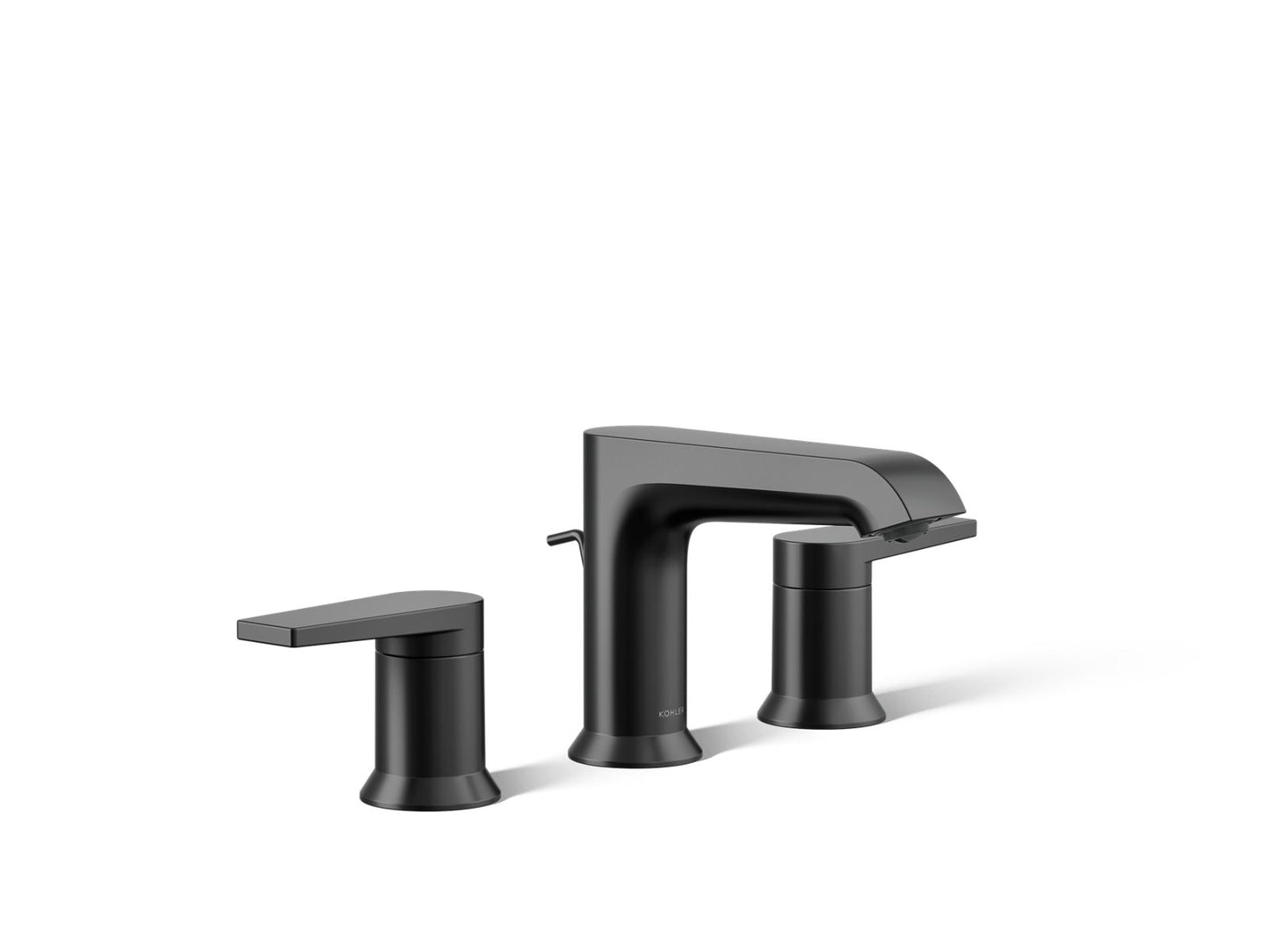 KOHLER K-97093-4-BL Hint Widespread Bathroom Sink Faucet, 1.2 Gpm In Matte Black