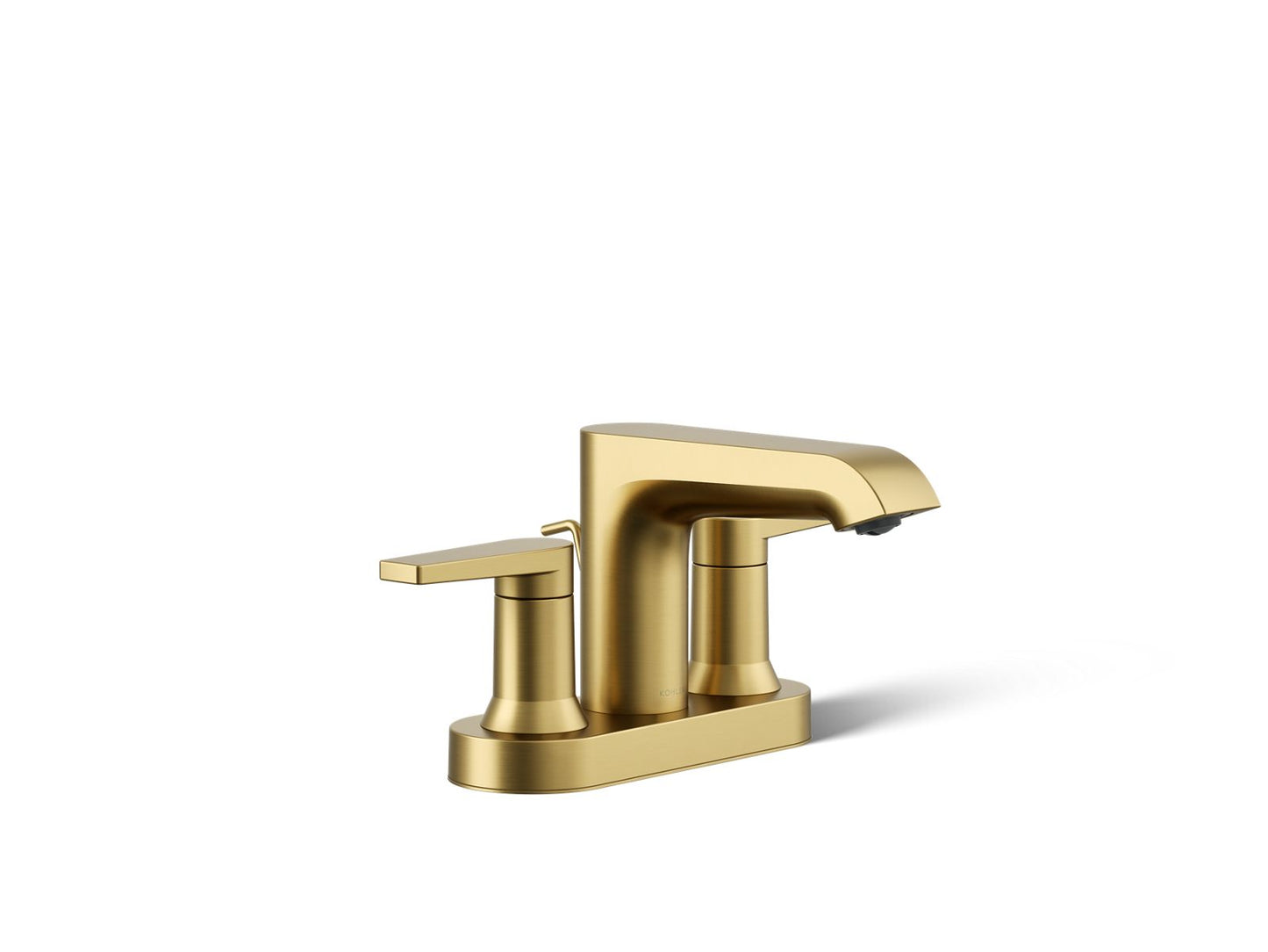 KOHLER K-97094-4-2MB Hint Centerset Bathroom Sink Faucet, 1.2 Gpm In Vibrant Brushed Moderne Brass