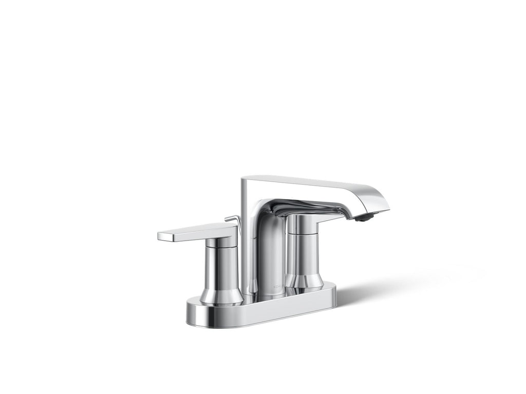KOHLER K-97094-4-CP Hint Centerset Bathroom Sink Faucet, 1.2 Gpm - Polished Chrome