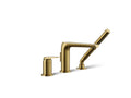 KOHLER K-97360-4-2MB Avid Deck-Mount Bath Faucet With Handshower - Vibrant Brushed Moderne Brass