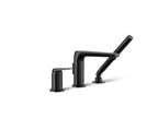 KOHLER K-97360-4-BL Avid Deck-Mount Bath Faucet With Handshower - Matte Black
