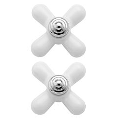 MOEN 97434 Monticello Porcelain/Replacement Handle Knob Insert - Porcelain/Chrome