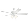 KICHLER 330016MWH 52" Basics Pro Premier Fan Matte White