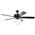 KICHLER 330016SBK 52" Basics Pro Premier Fan Satin Black